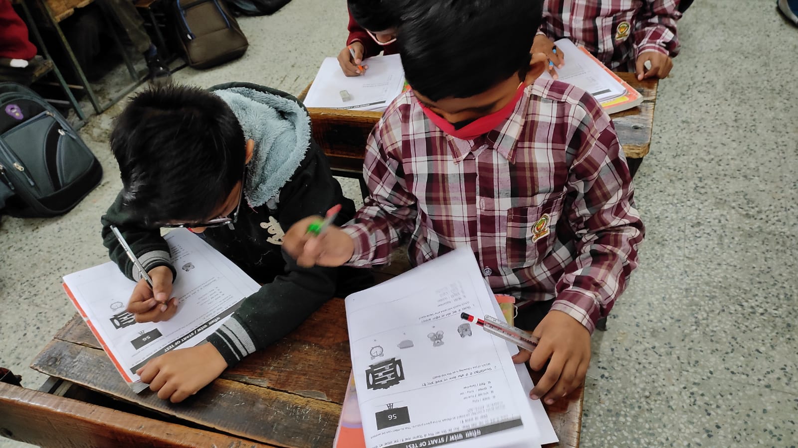 Students taking a state-level assessment